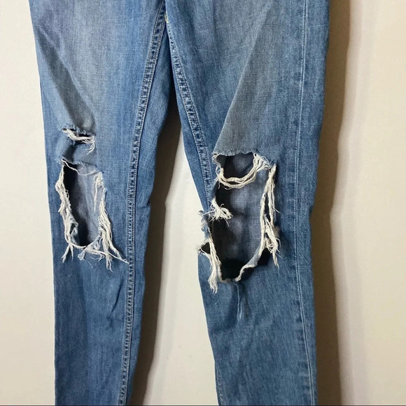 Boyfriend Jeans Denim 100% Cotton Distressed Regular Women Sz 00 Casual Everyday - Picture 5 of 12